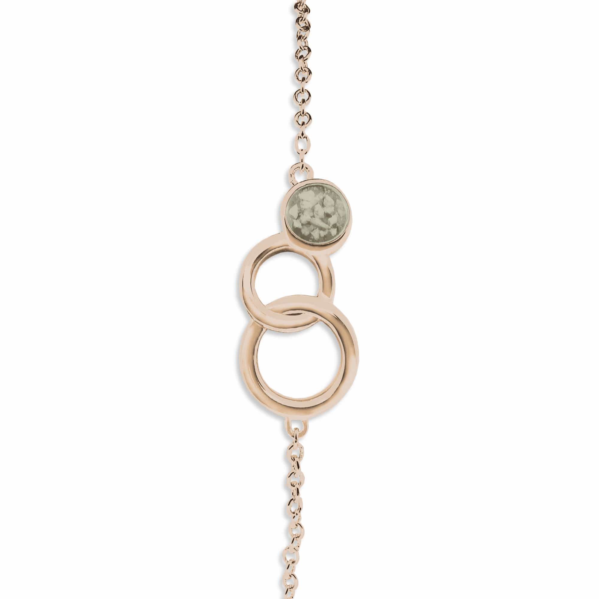 EverWith Ladies Praise Memorial Ashes Bracelet 9k Rose Gold Transparent