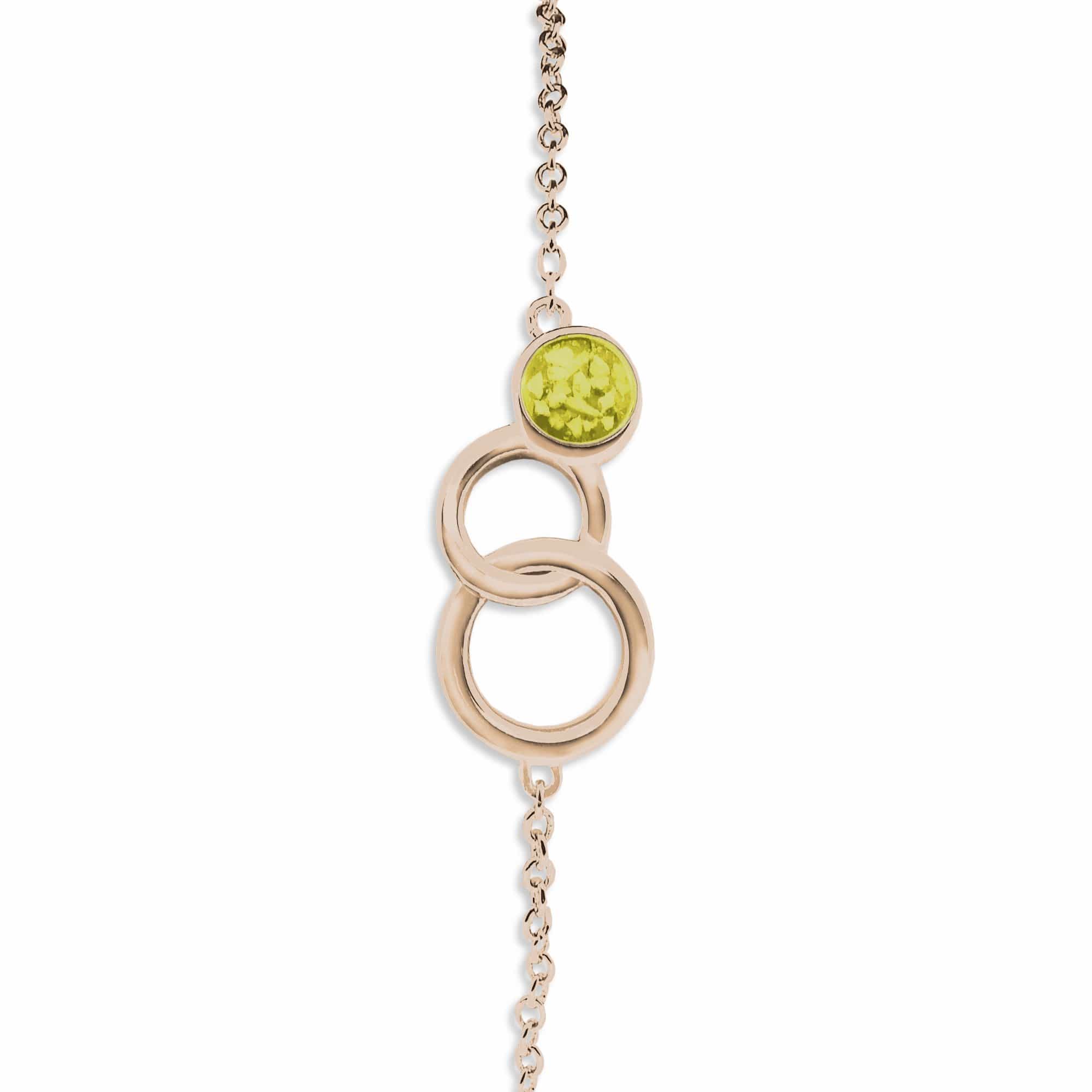 EverWith Ladies Praise Memorial Ashes Bracelet 9k Rose Gold Yellow