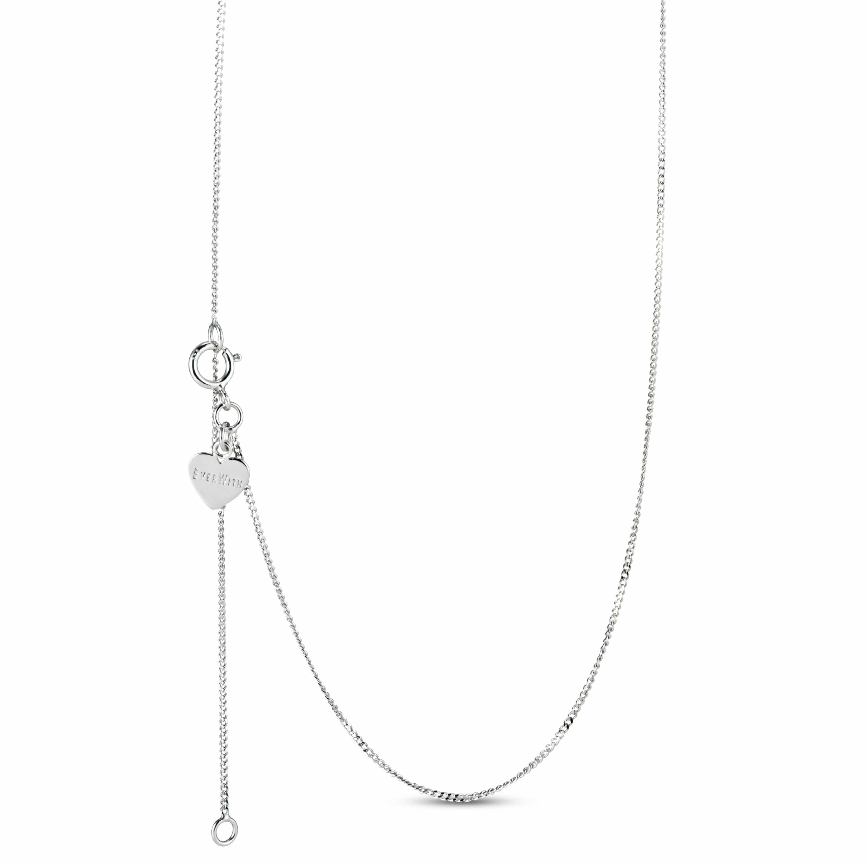 EverWith Single Curb Chain 9k White Gold