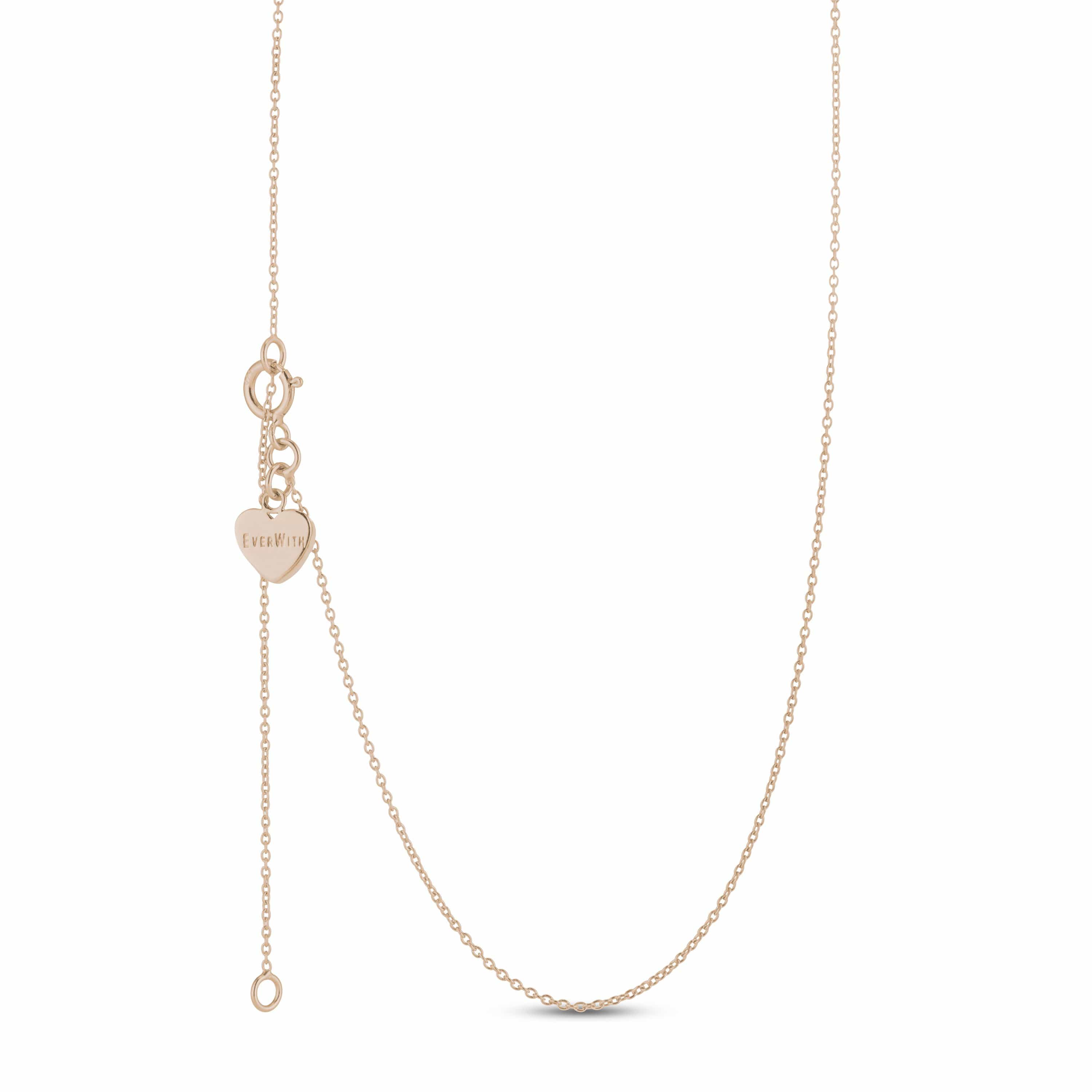 EverWith Single Curb Diamond Cut Chain 9k Rose Gold