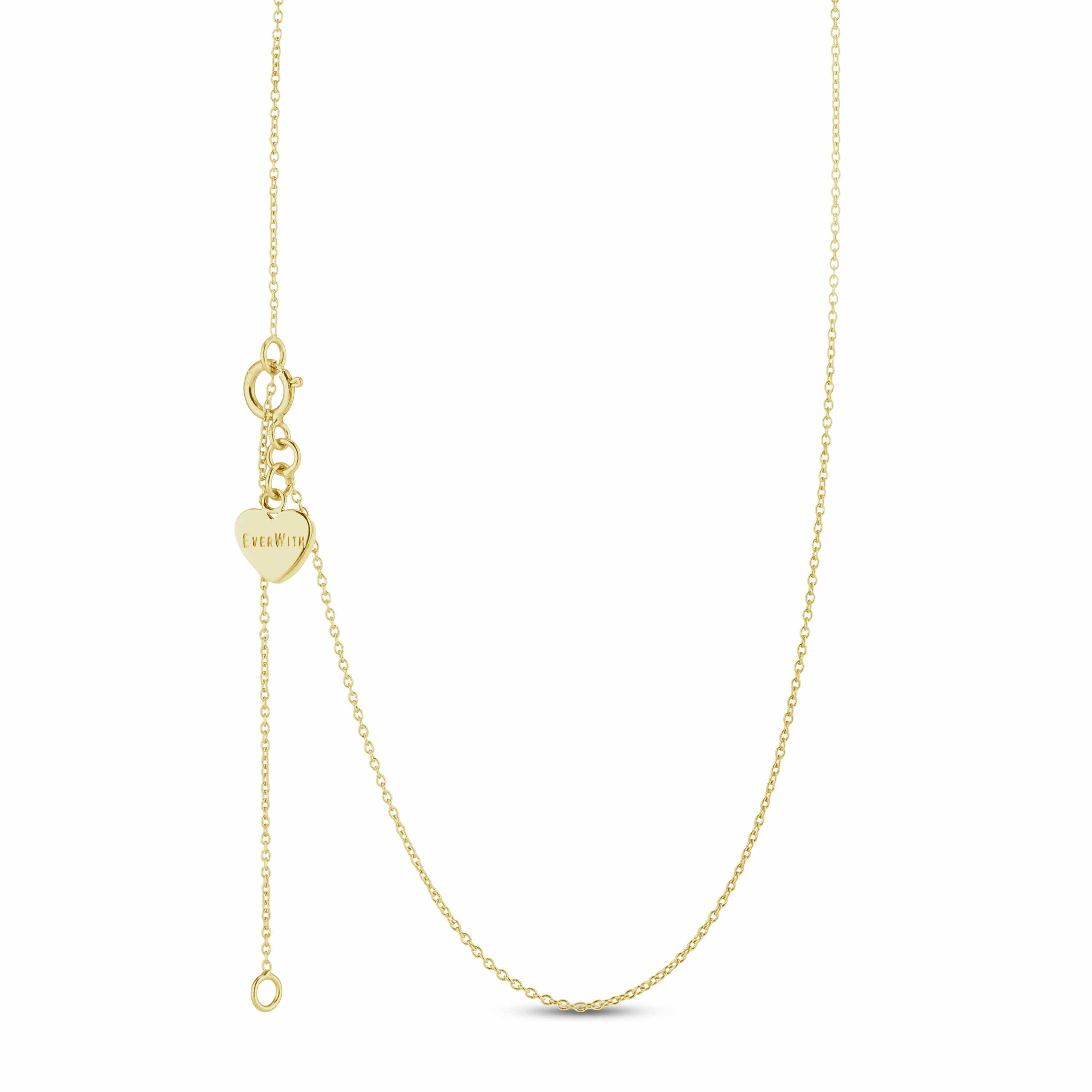 EverWith Single Curb Diamond Cut Chain 9k Yellow Gold
