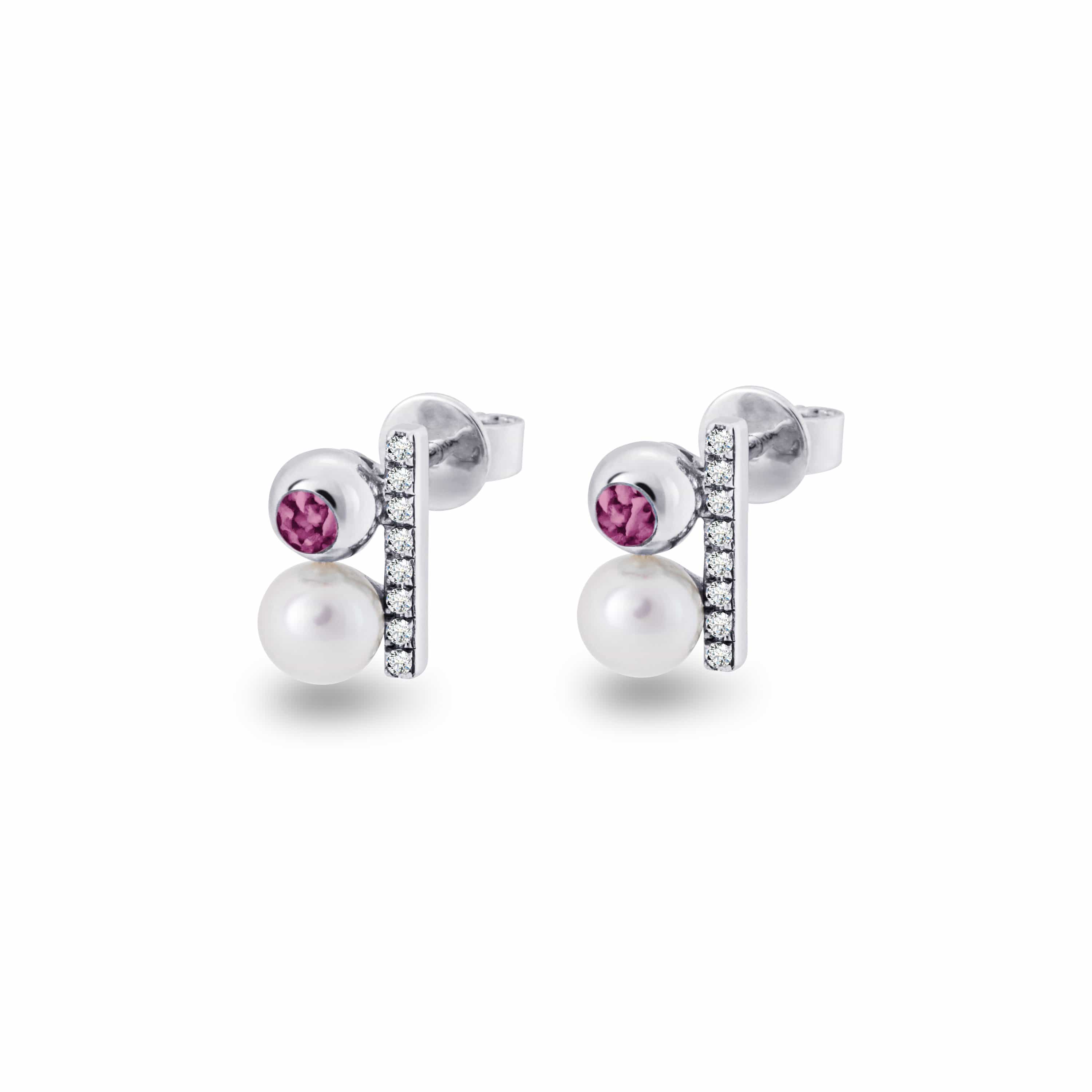 EverWith Ladies Rondure Opulence Memorial Ashes Earrings Violet