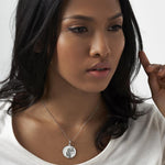 EverWith Engraved Moons Photo Engraving Memorial Pendants with Fine Crystal