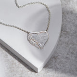 EverWith Engraved Winged Heart Fingerprint Memorial Necklace