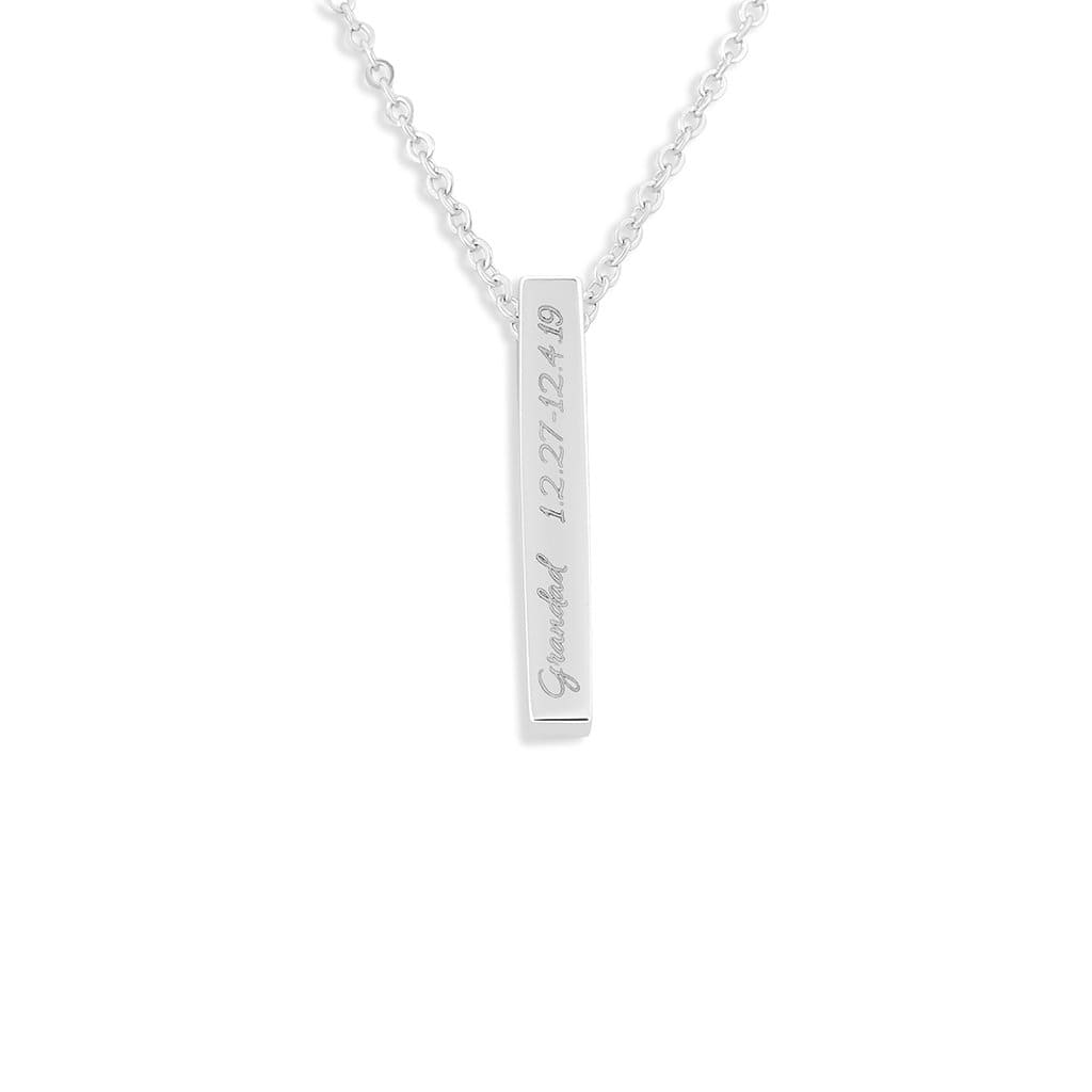 EverWith Engraved Short Bar Standard Engraving Memorial Pendant