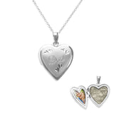 EverWith Dad Heart Shaped Sterling Silver Memorial Ashes Locket