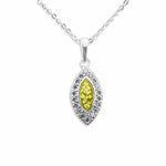 EverWith Ladies Marquise Memorial Ashes Pendant with Fine Crystals Yellow