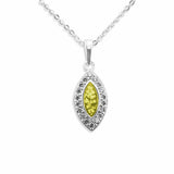 EverWith Ladies Marquise Memorial Ashes Pendant with Fine Crystals Yellow