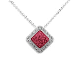 EverWith Ladies Bless Memorial Ashes Pendant with Fine Crystals Red