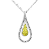 EverWith Ladies Teardrop Memorial Ashes Pendant Yellow