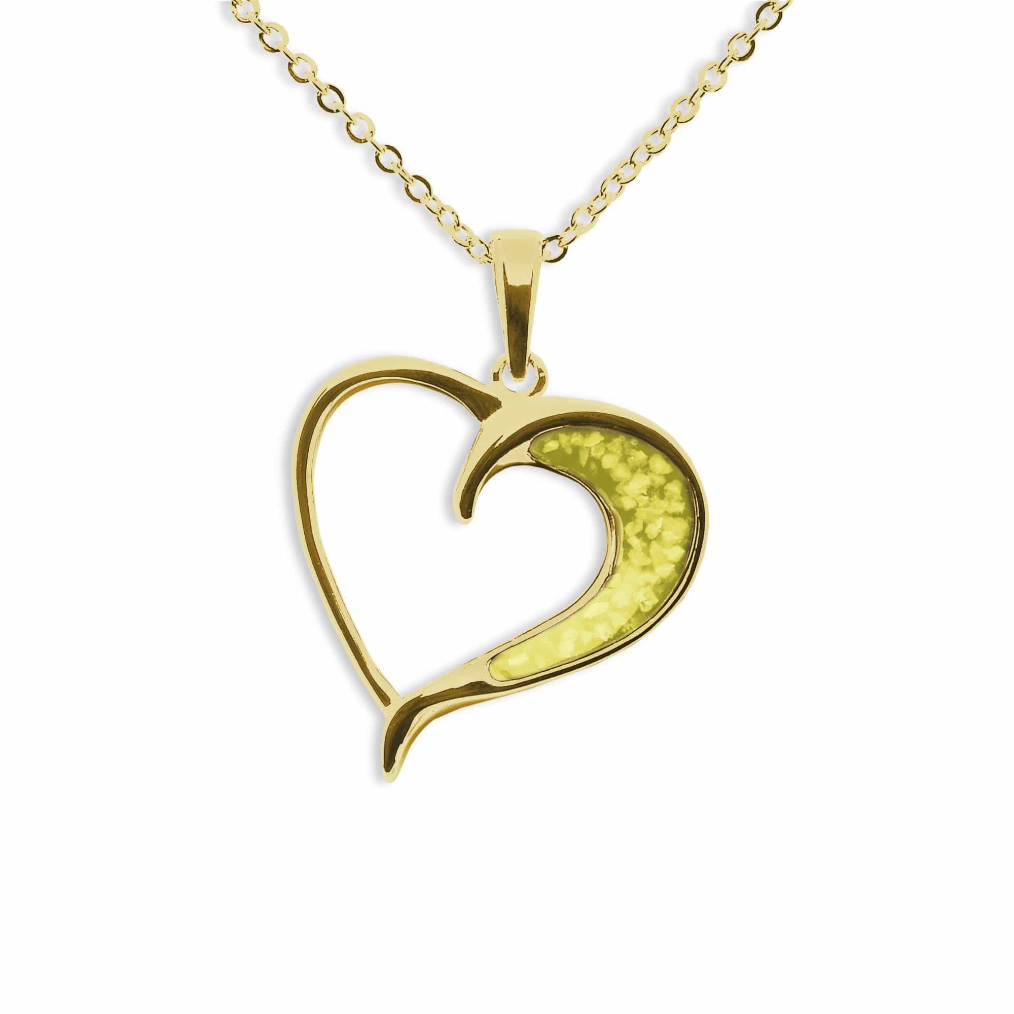 EverWith Ladies Embrace Memorial Ashes Pendant 9k Yellow Gold Yellow