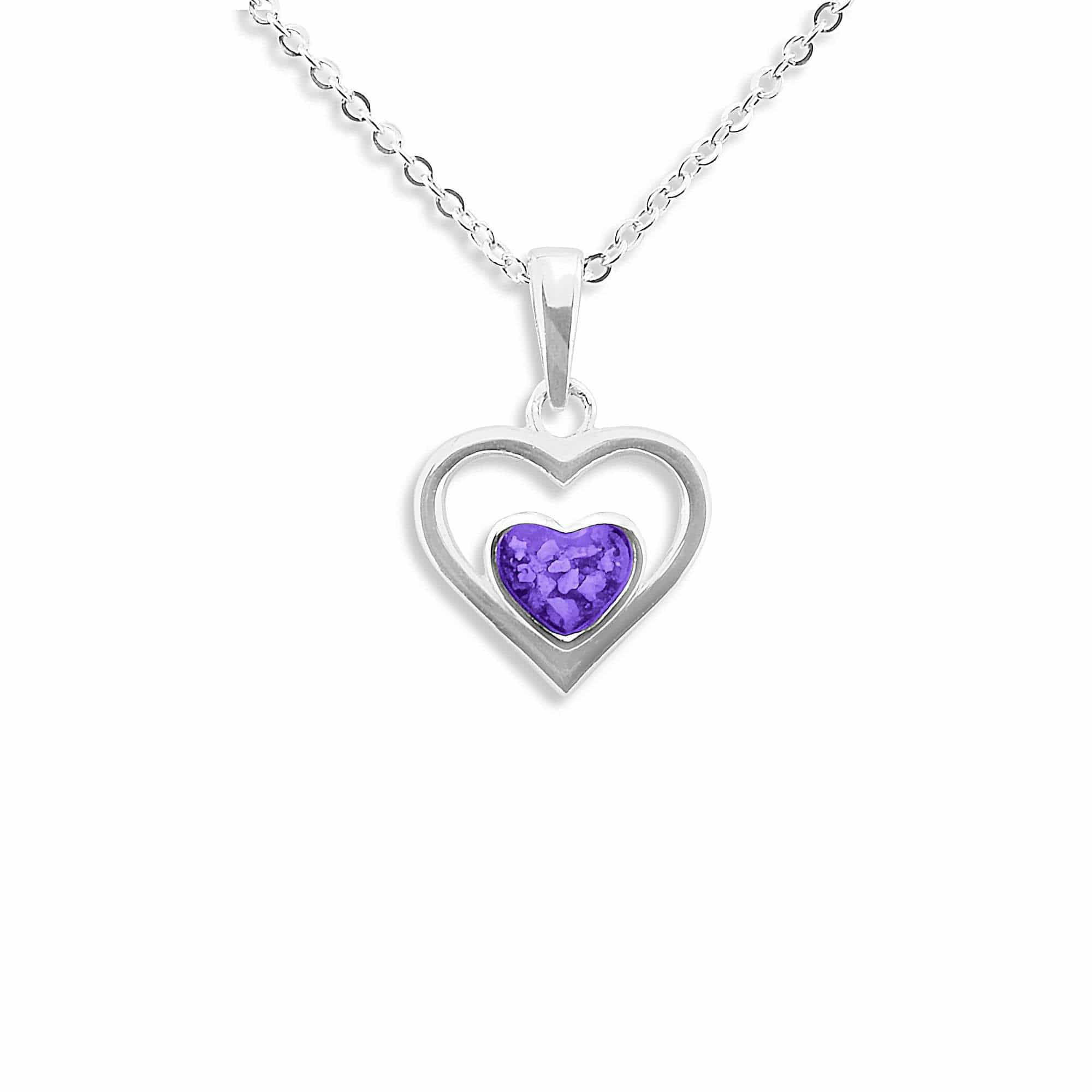 EverWith Ladies Comfort Memorial Ashes Pendant Purple