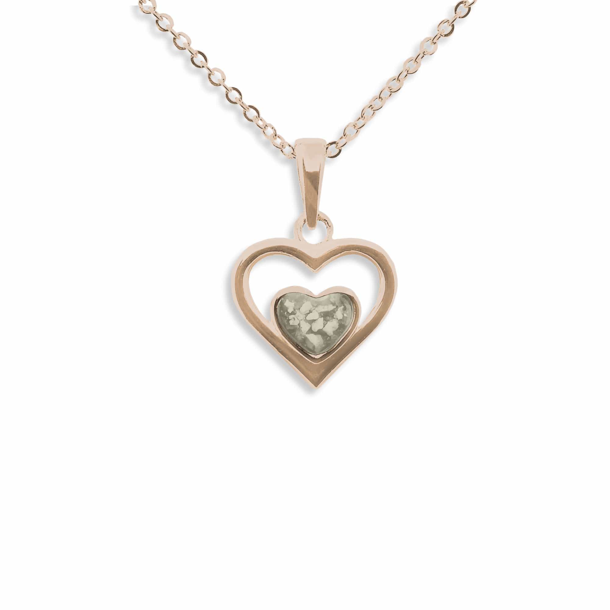 EverWith Ladies Comfort Memorial Ashes Pendant 9k Rose Gold Transparent