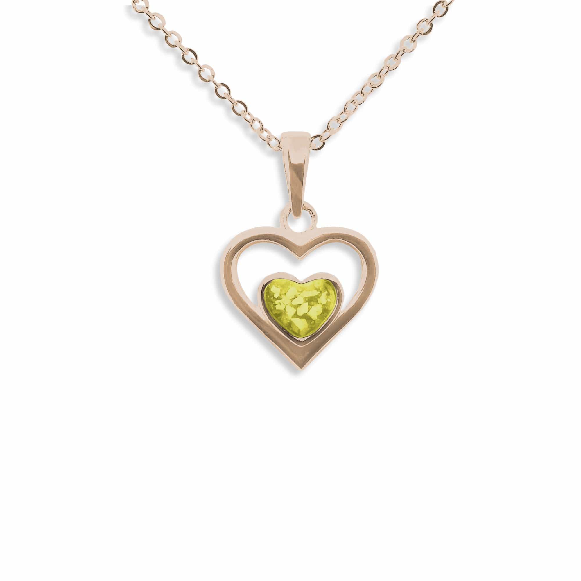 EverWith Ladies Comfort Memorial Ashes Pendant 9k Rose Gold Yellow
