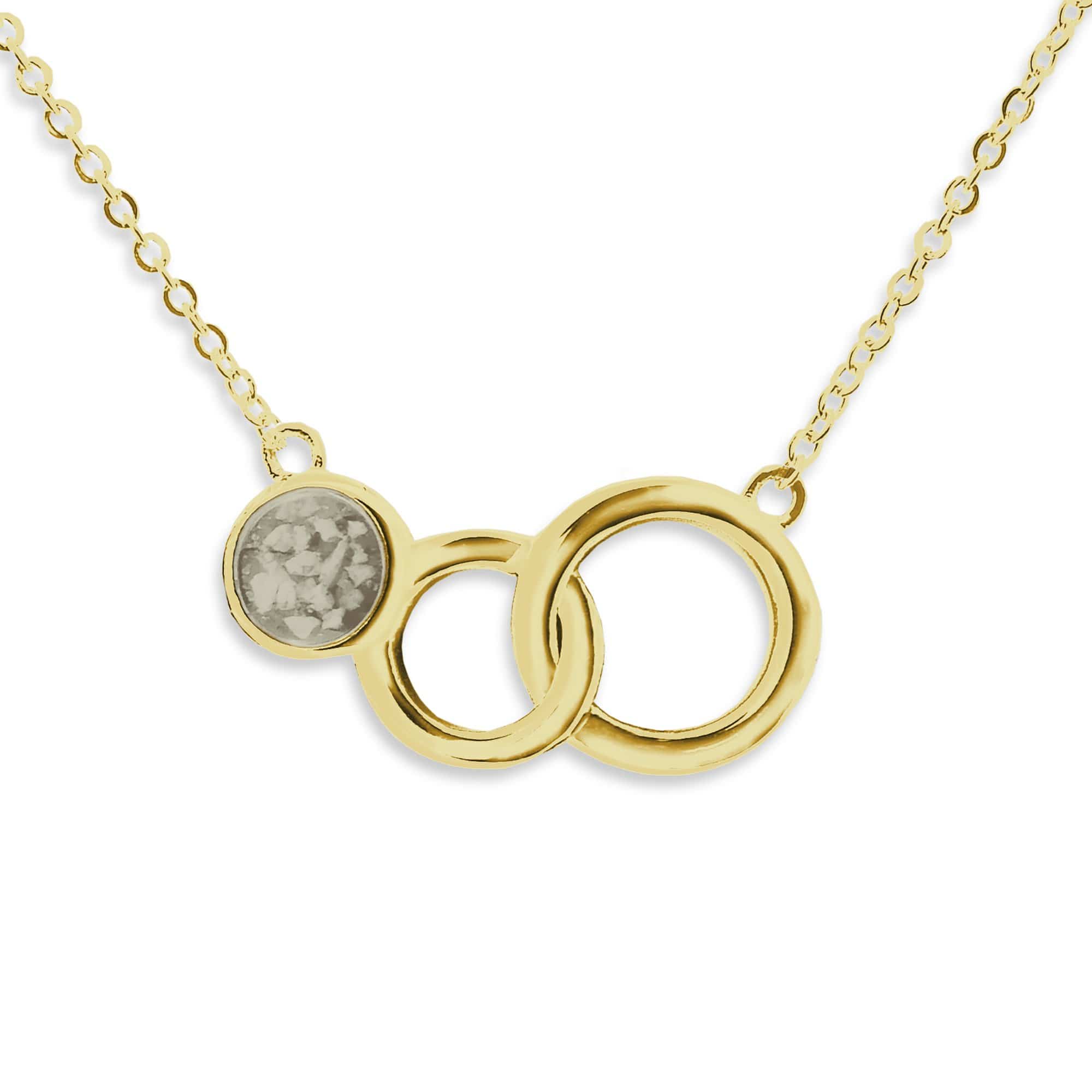 EverWith Ladies Praise Memorial Ashes Necklace 9k Yellow Gold Transparent