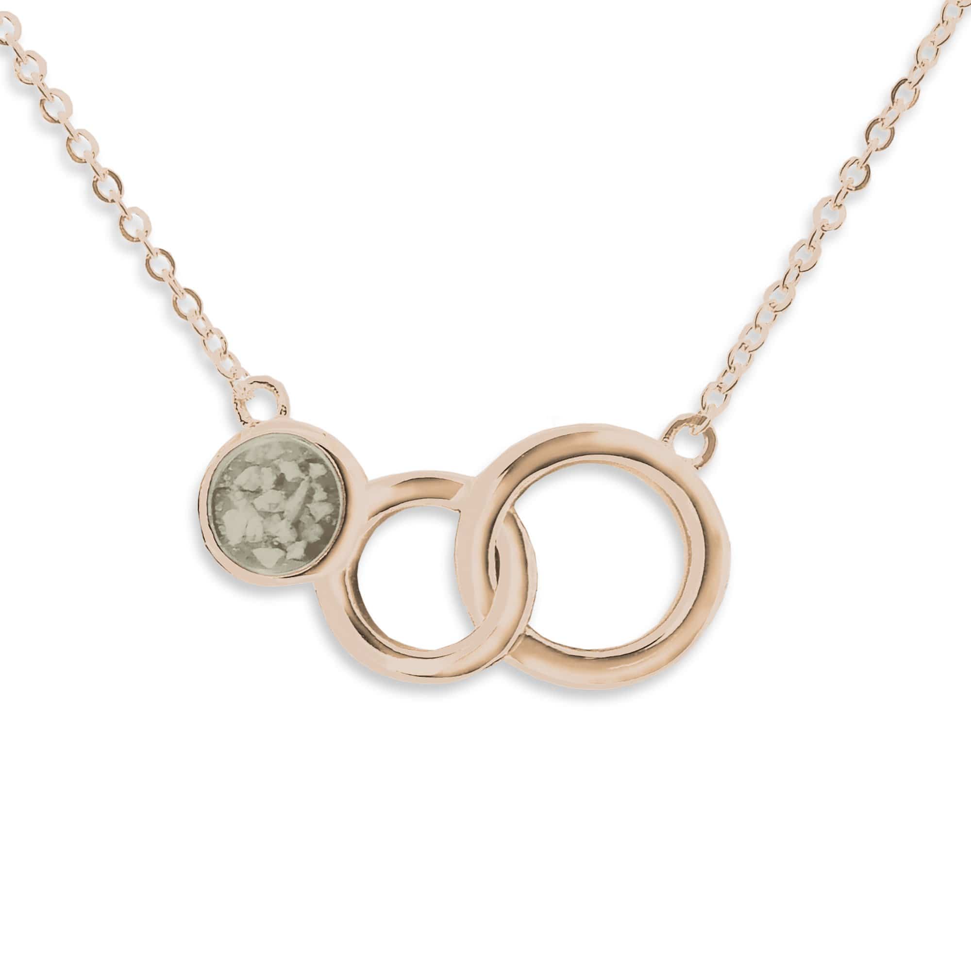 EverWith Ladies Praise Memorial Ashes Necklace 9k Rose Gold Transparent