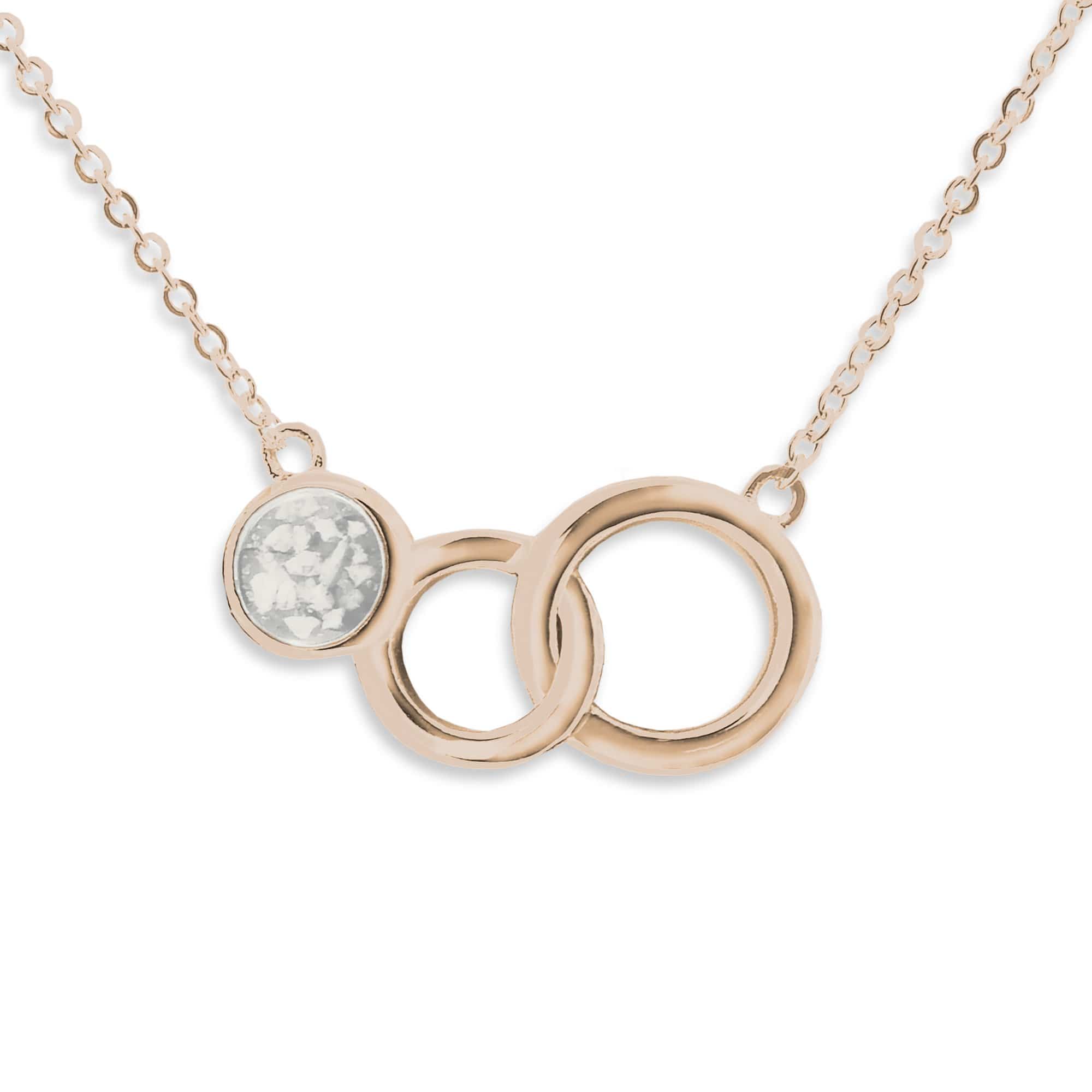 EverWith Ladies Praise Memorial Ashes Necklace 9k Rose Gold White