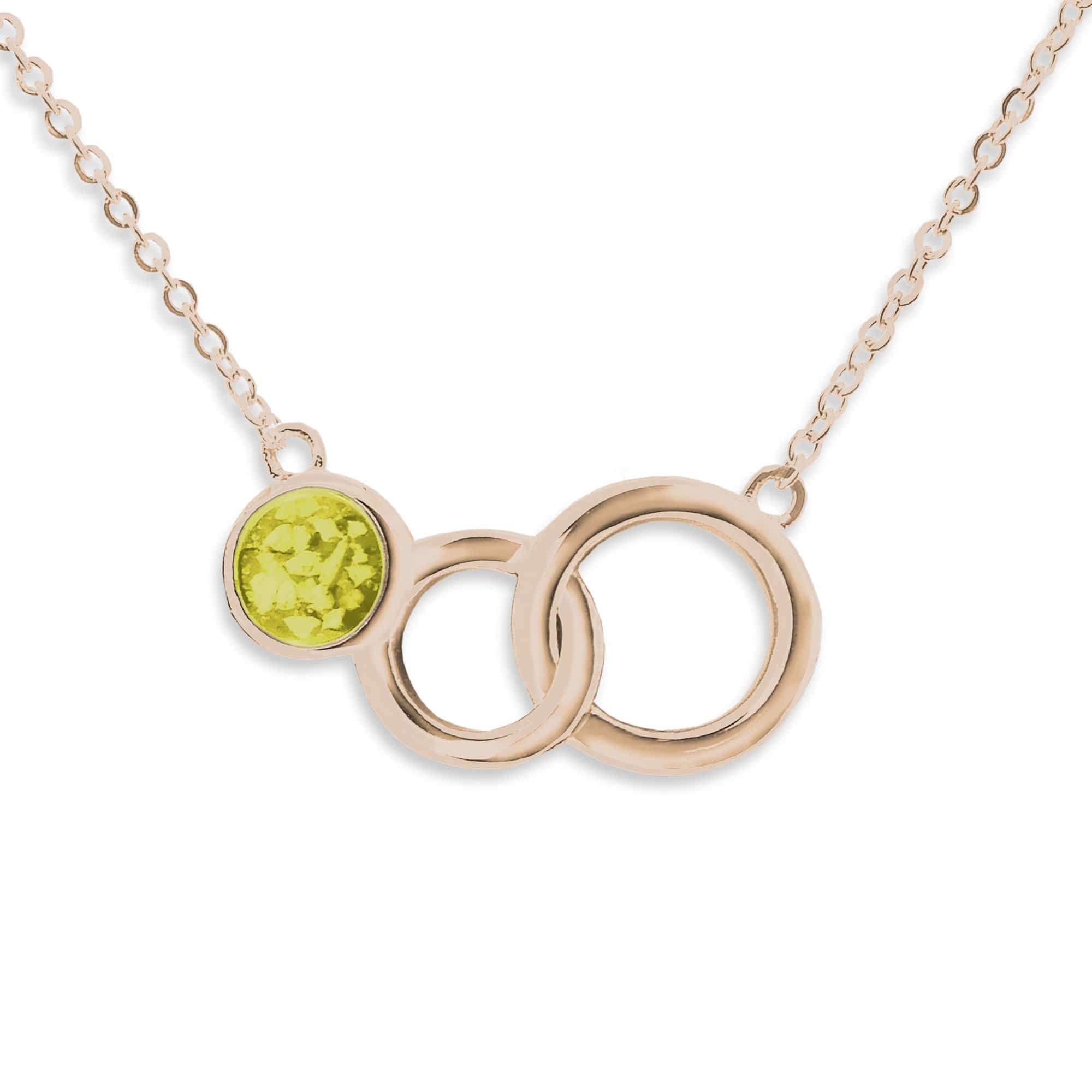 EverWith Ladies Praise Memorial Ashes Necklace 9k Rose Gold Yellow