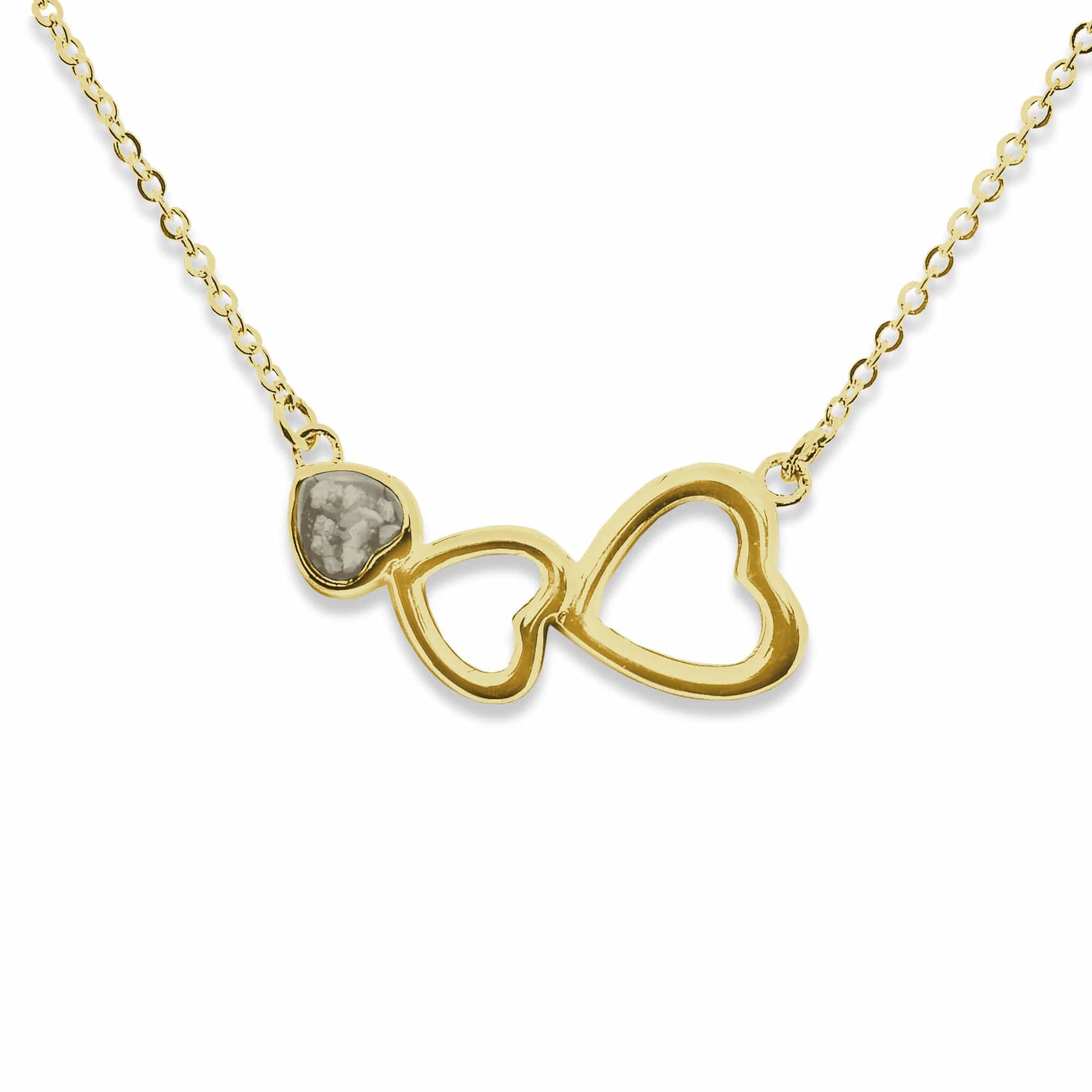 EverWith Ladies Adore Memorial Ashes Necklace 9k Yellow Gold Transparent