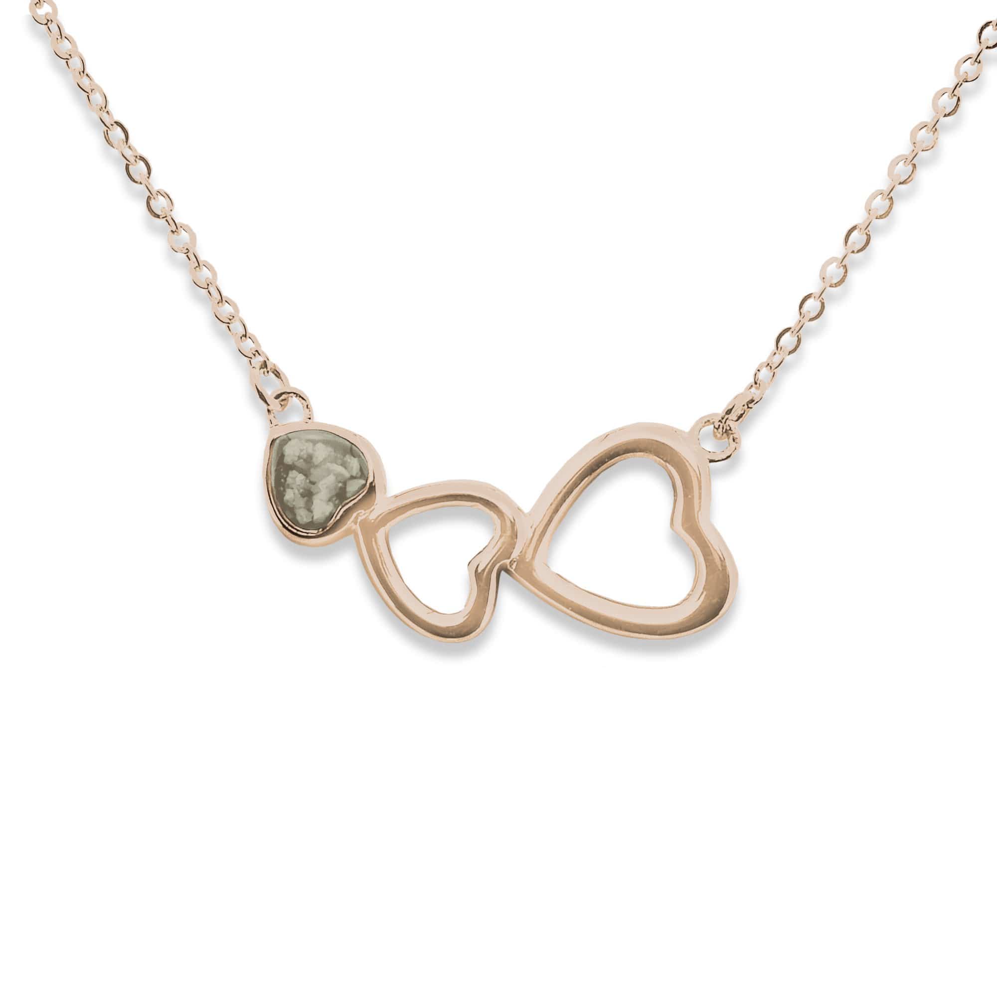 EverWith Ladies Adore Memorial Ashes Necklace 9k Rose Gold Transparent
