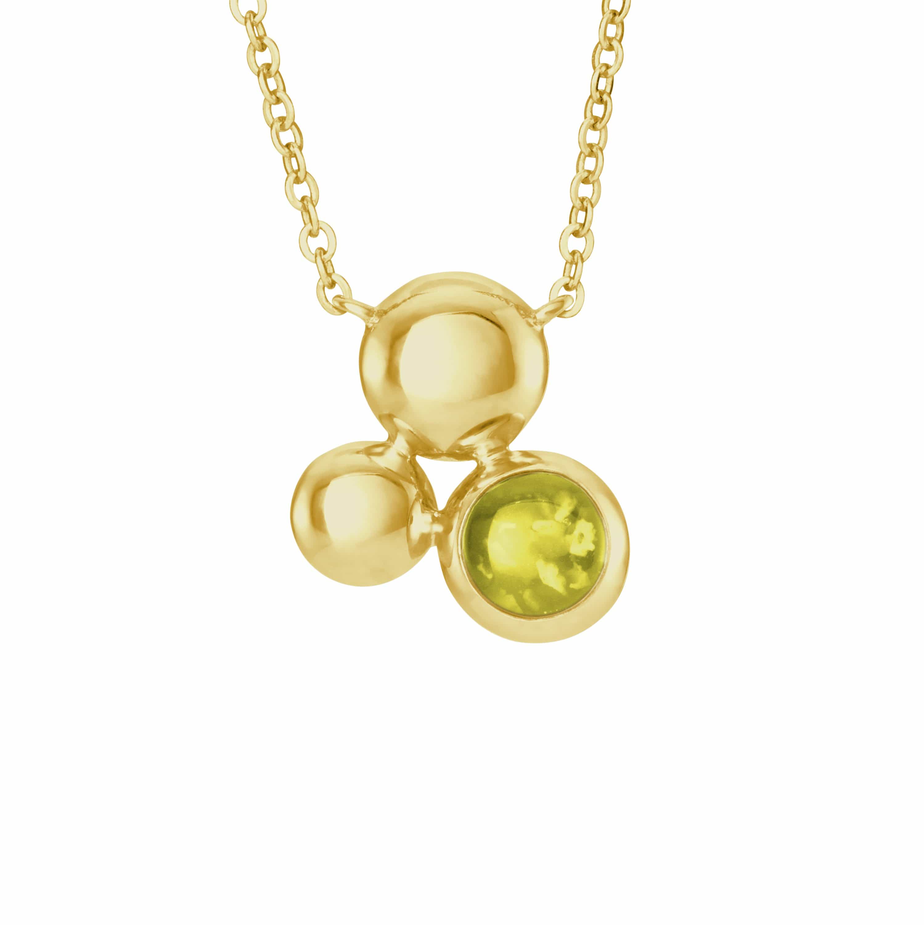 EverWith Ladies Rondure Array Memorial Ashes Necklace 9k Yellow Gold Yellow