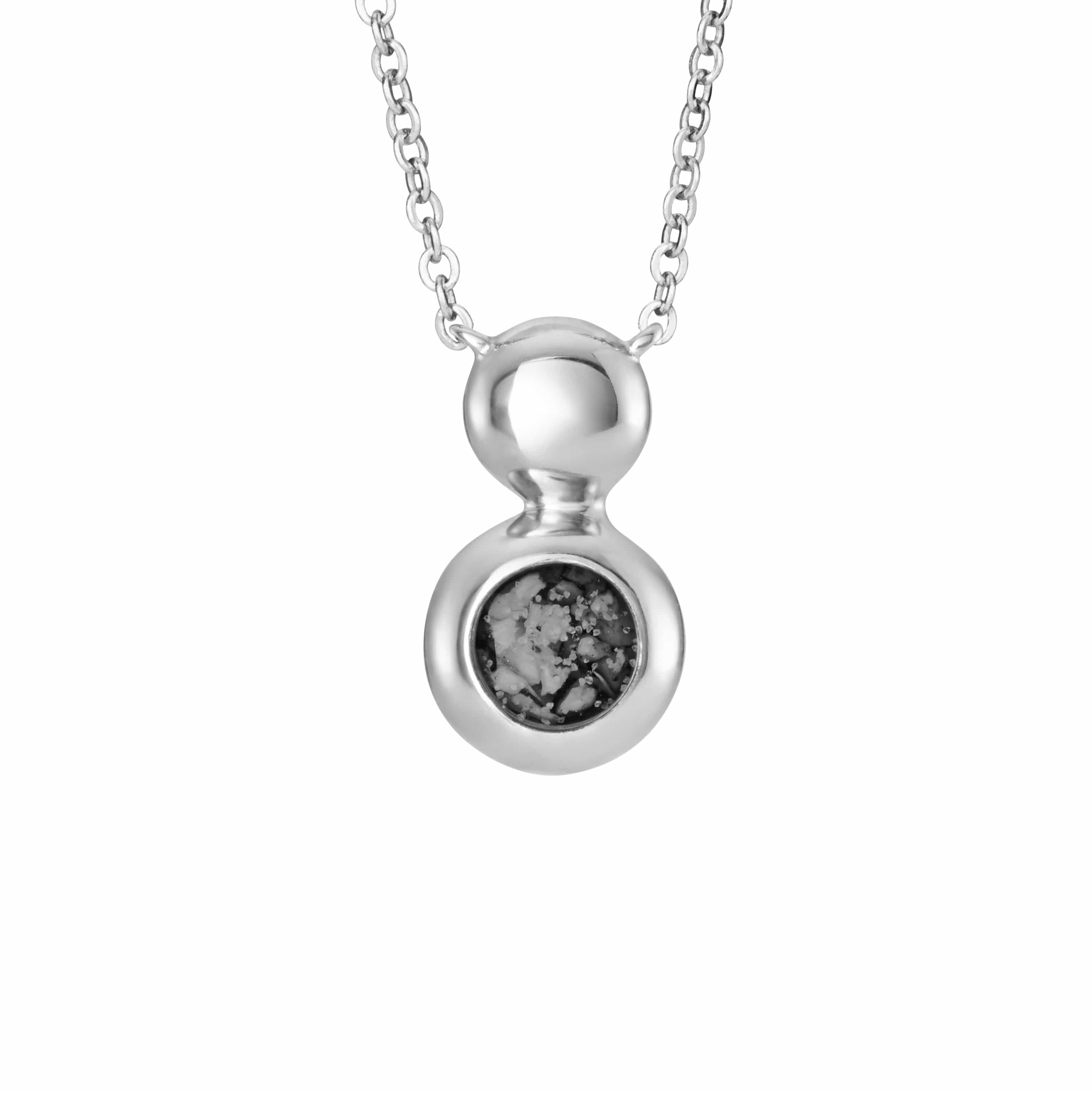 EverWith Ladies Rondure Drop Memorial Ashes Necklace Black