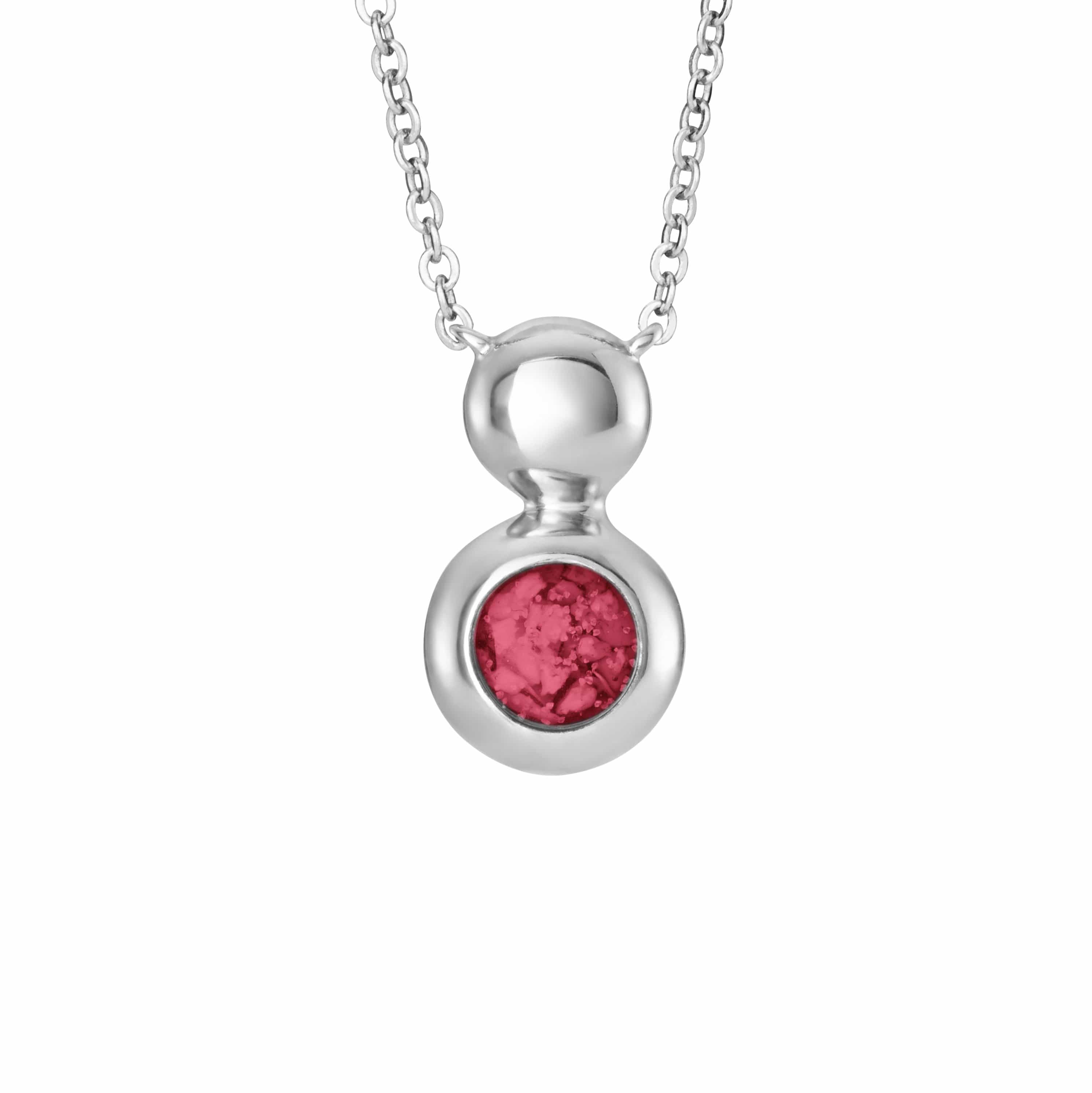 EverWith Ladies Rondure Drop Memorial Ashes Necklace Red