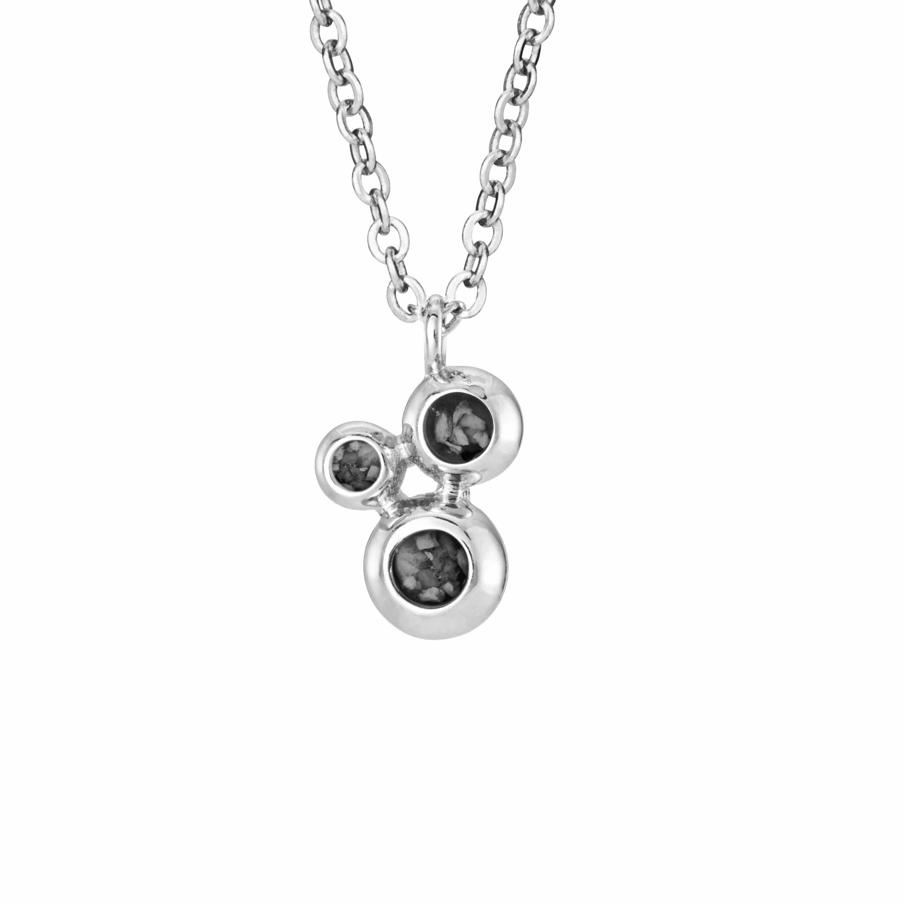 EverWith Ladies Rondure Triple Array Memorial Ashes Pendant Black