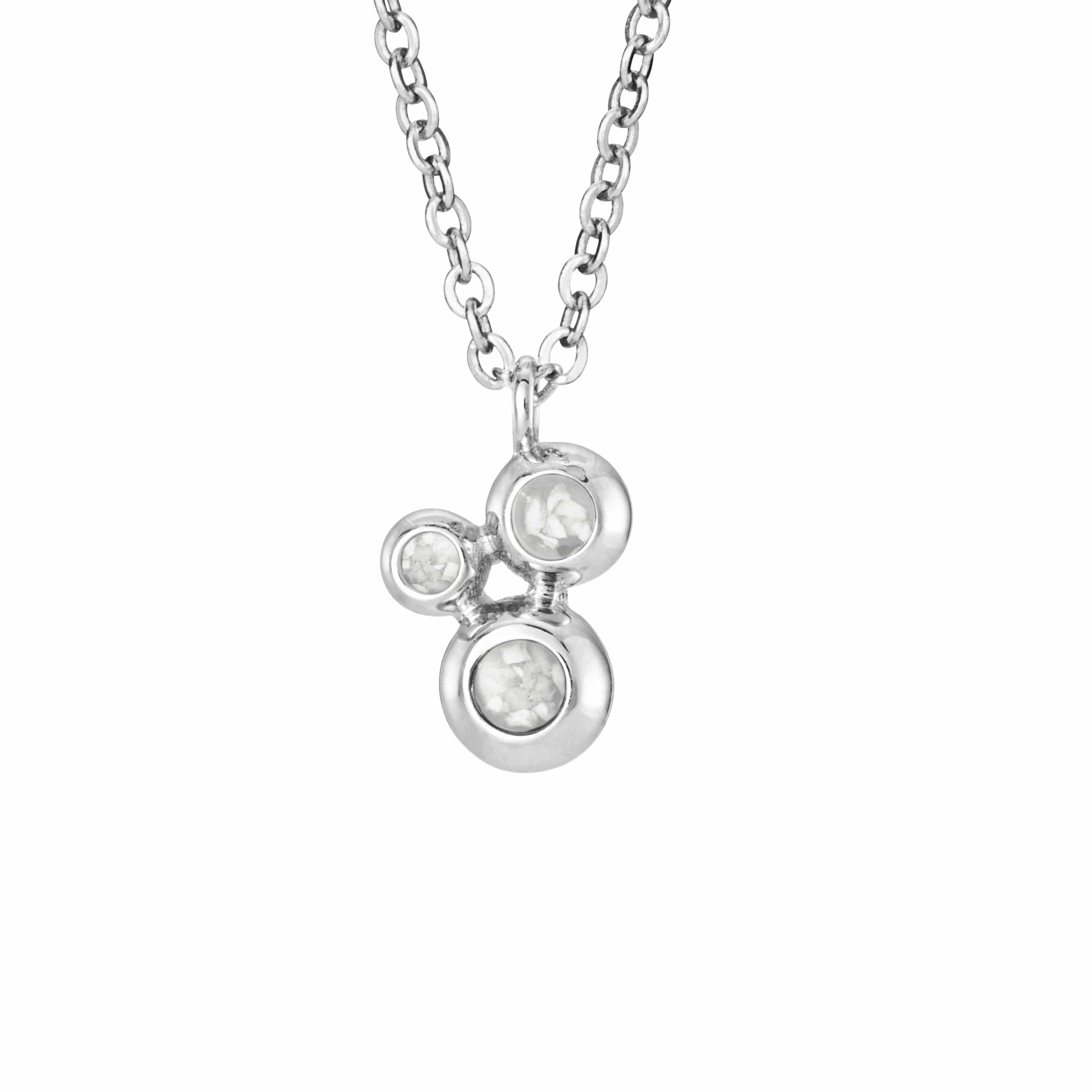 EverWith Ladies Rondure Triple Array Memorial Ashes Pendant White