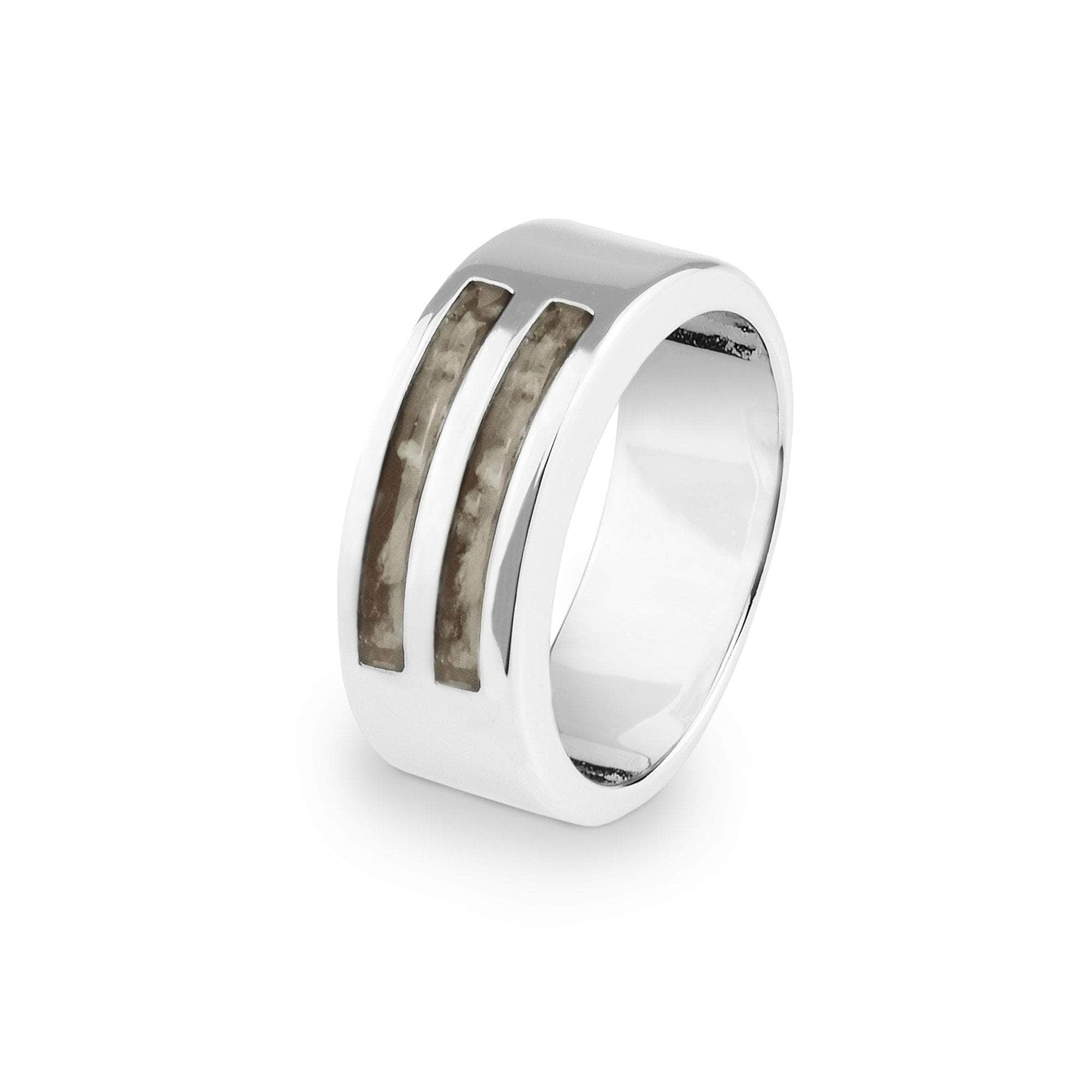 EverWith Gents Traditional Memorial Ashes Ring Transparent