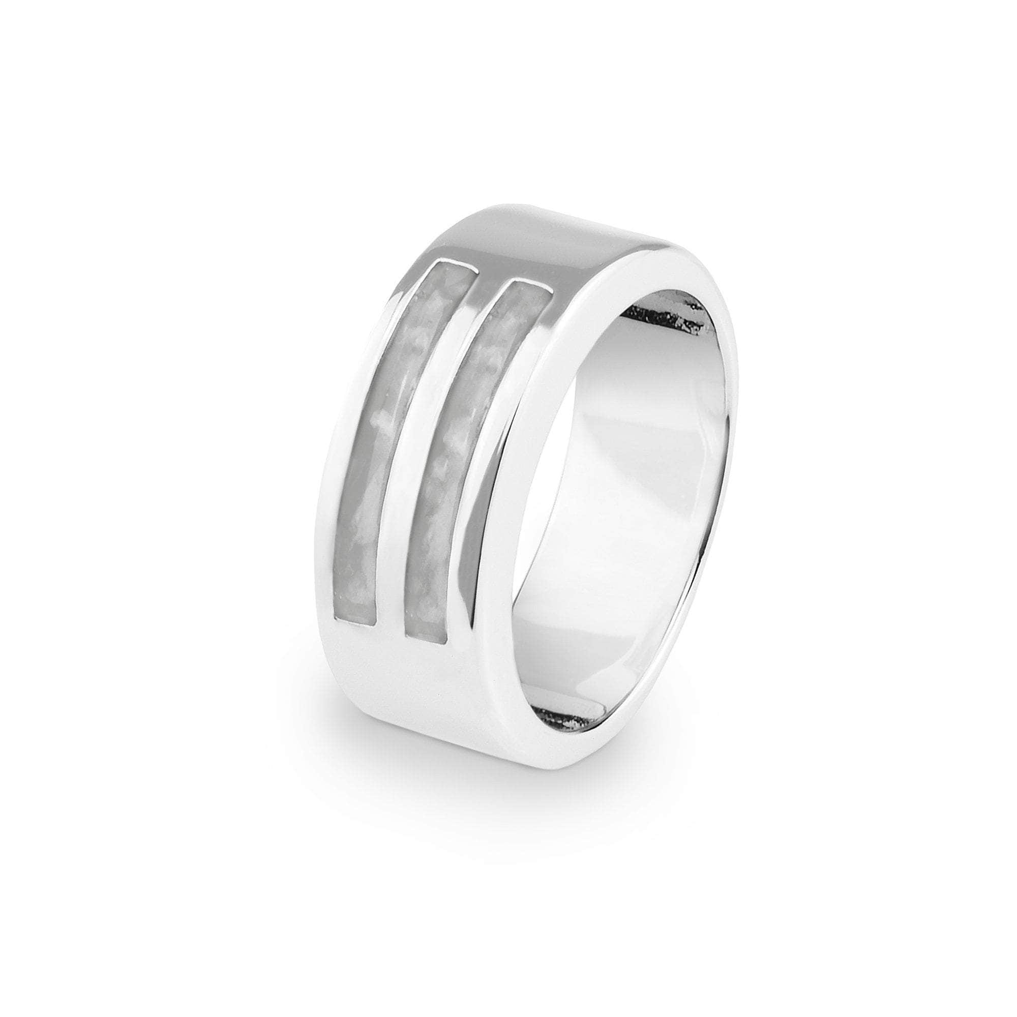 EverWith Gents Traditional Memorial Ashes Ring White