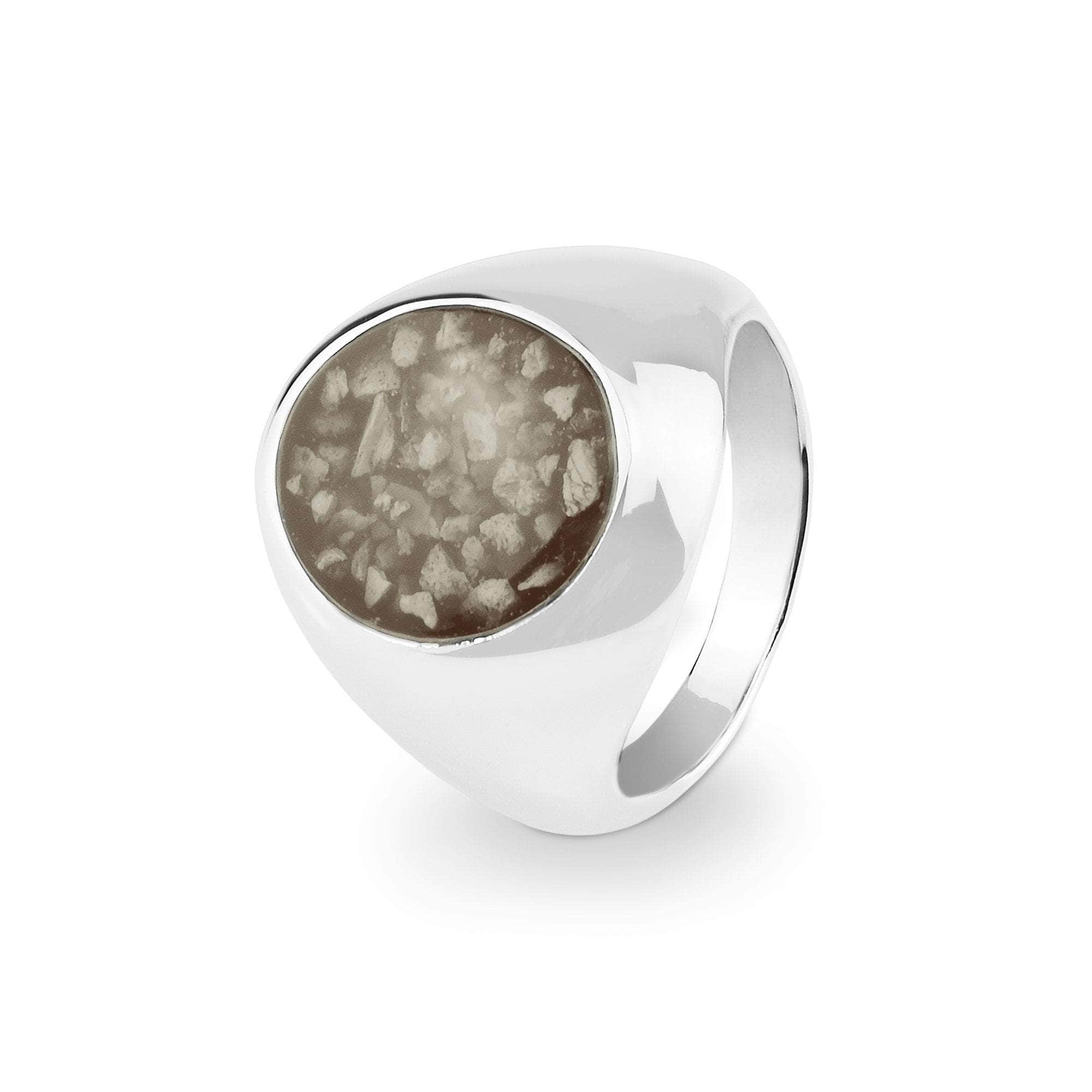 EverWith Gents Signet Memorial Ashes Ring Transparent