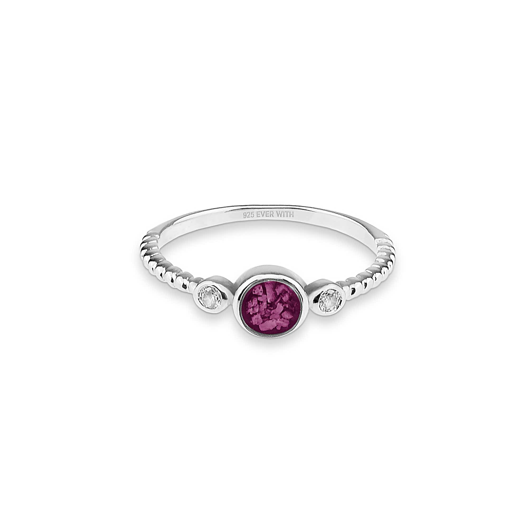 EverWith Ladies Peace Memorial Ashes Ring with Fine Crystals
