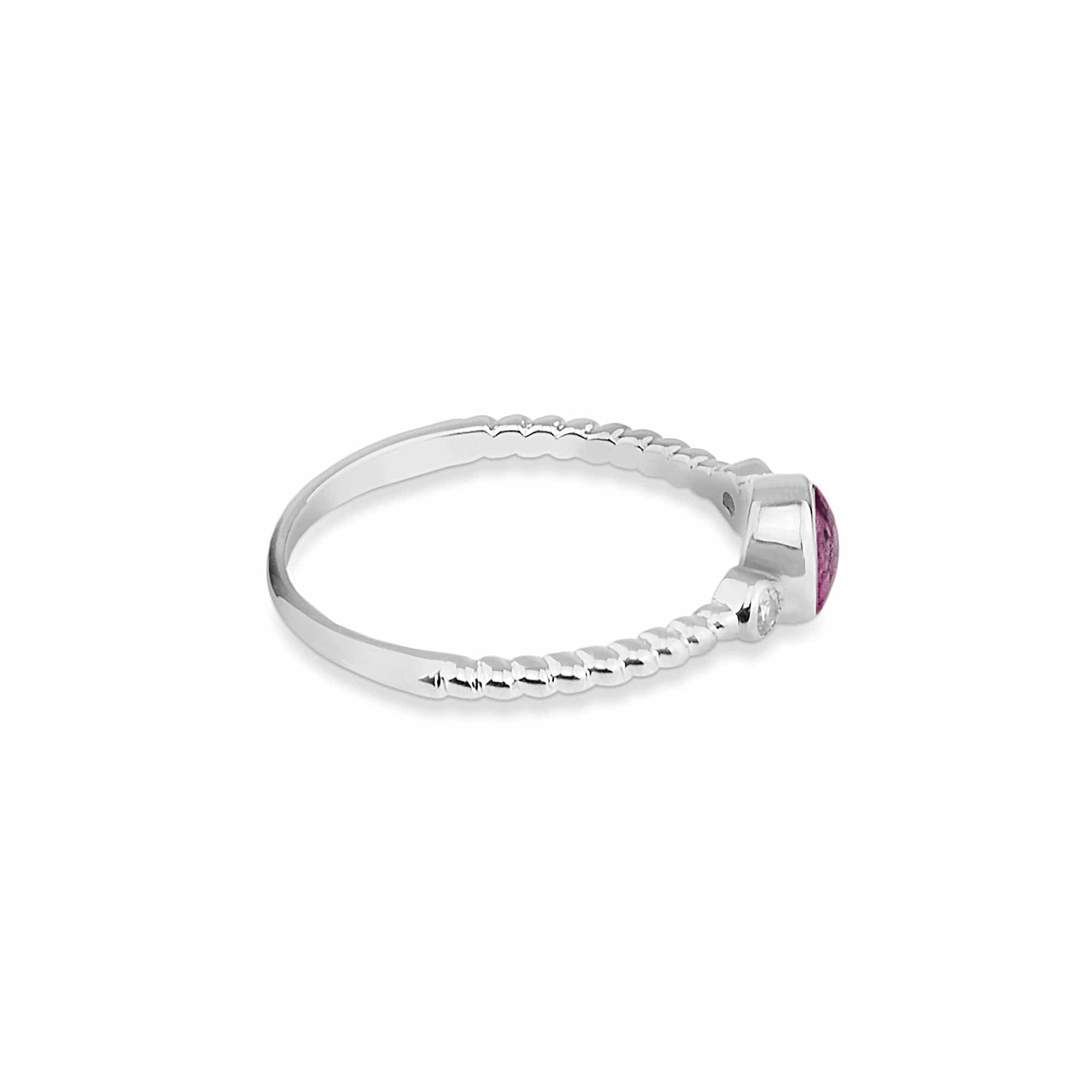 EverWith Ladies Peace Memorial Ashes Ring with Fine Crystals