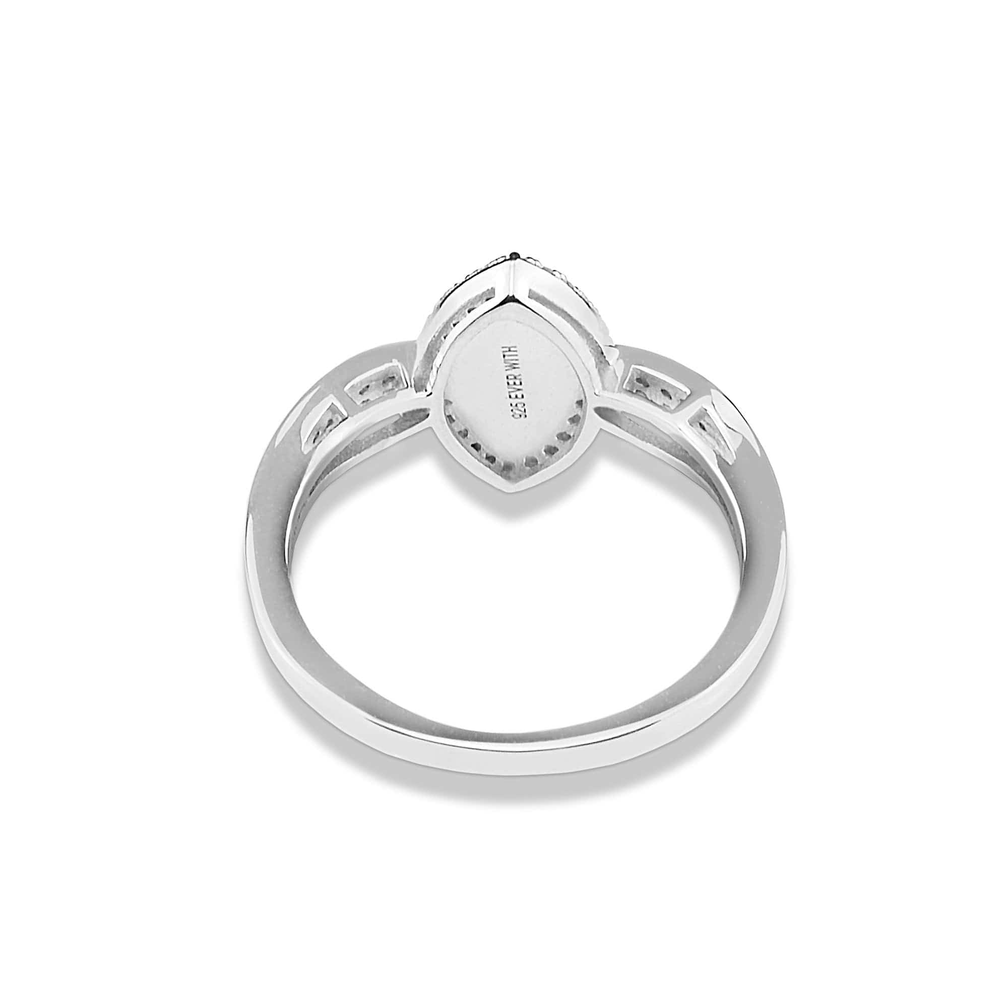 EverWith Ladies Marquise Memorial Ashes Ring with Fine Crystals