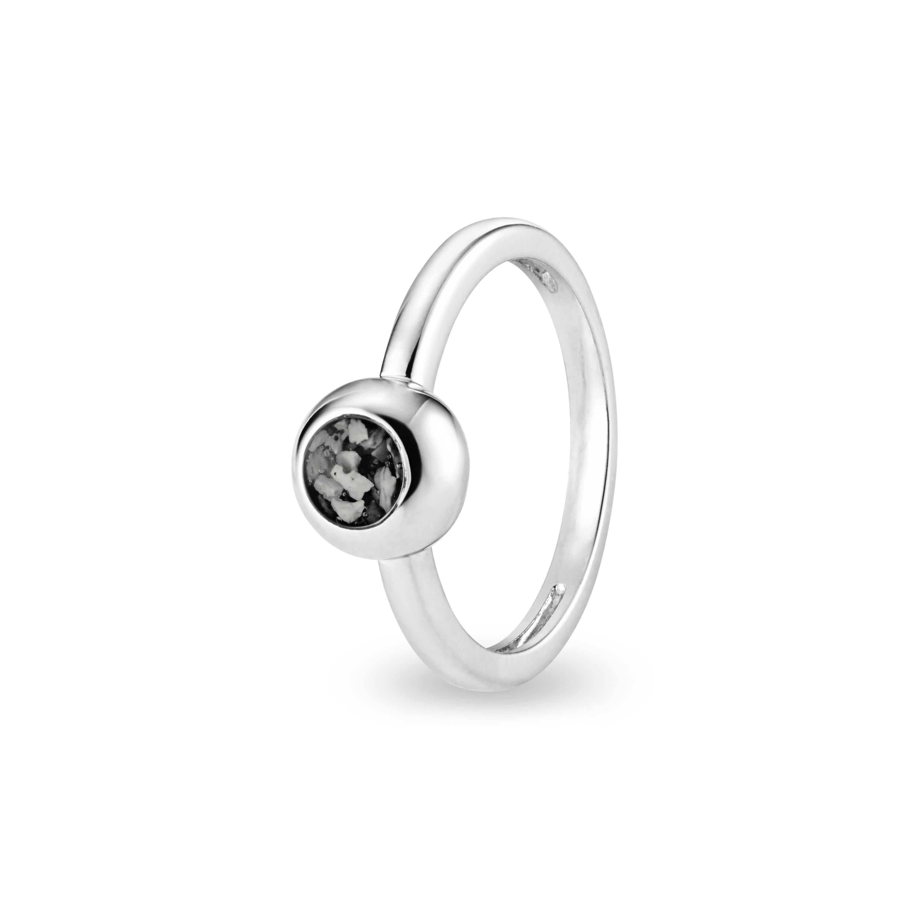 EverWith Ladies Rondure Memorial Ashes Ring Black