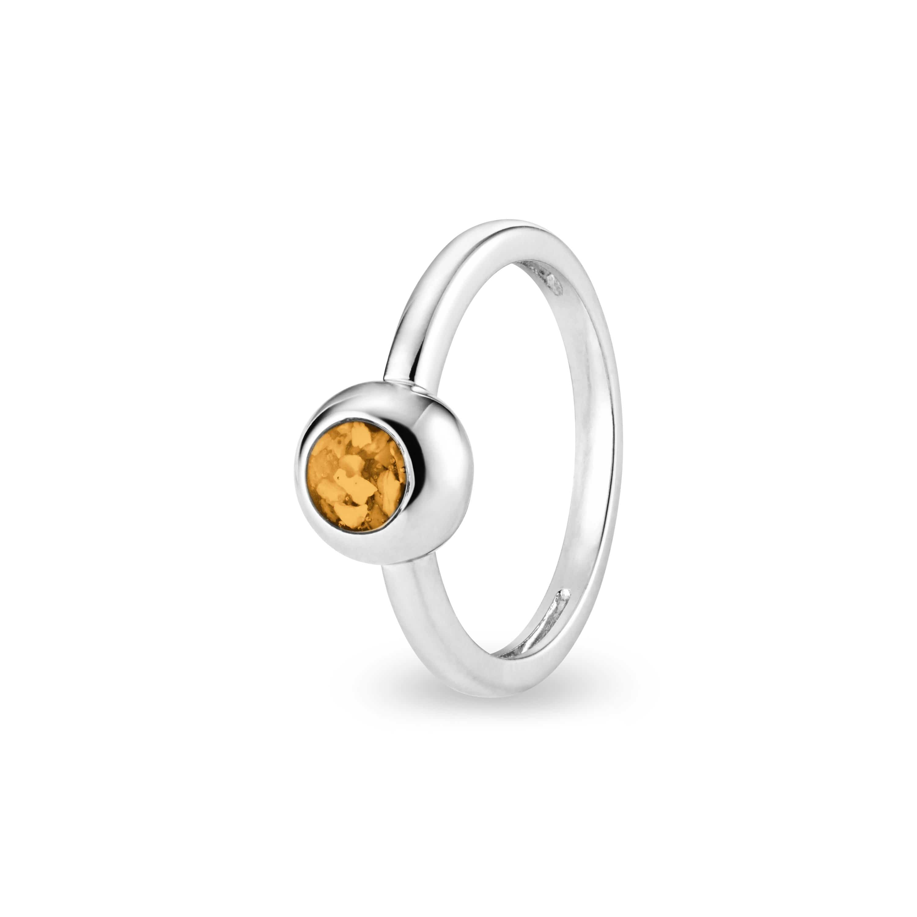 EverWith Ladies Rondure Memorial Ashes Ring Orange