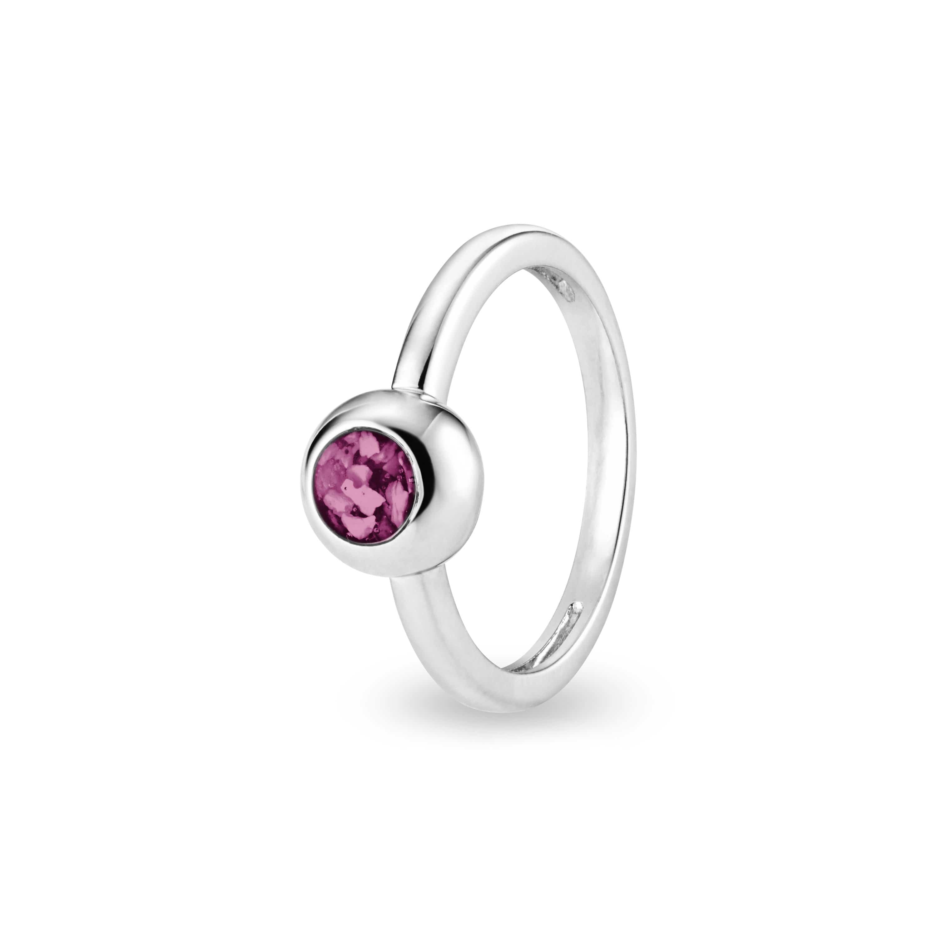 EverWith Ladies Rondure Memorial Ashes Ring Violet