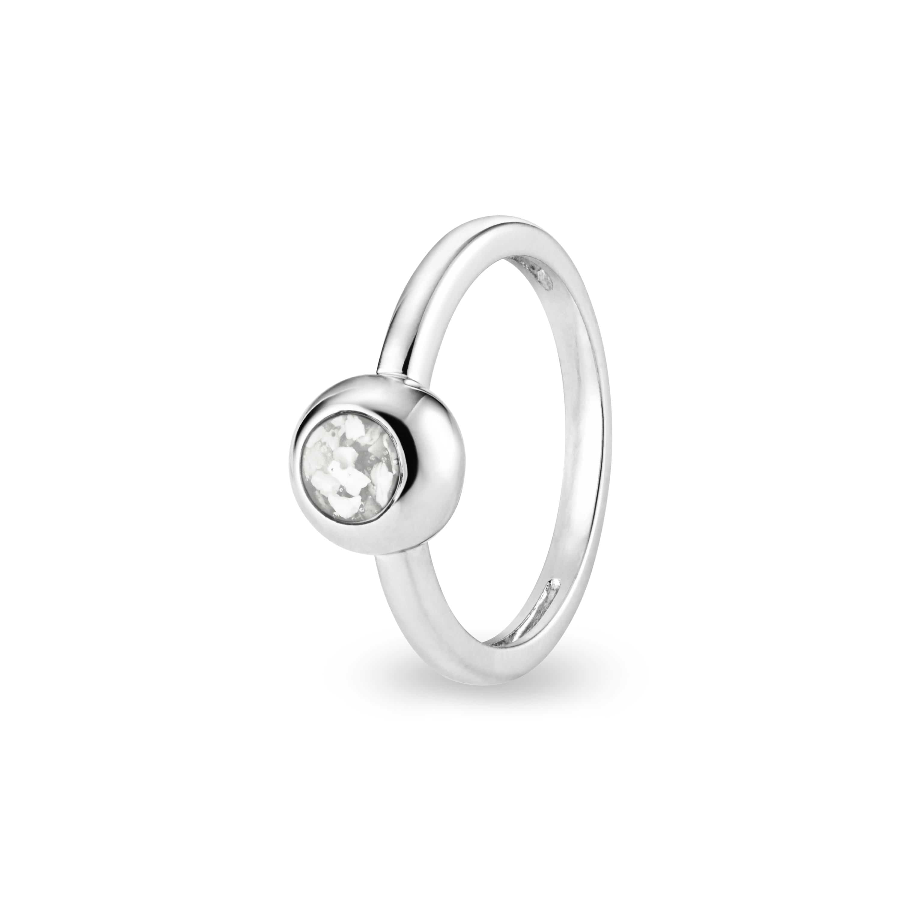 EverWith Ladies Rondure Memorial Ashes Ring White