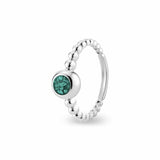 EverWith Ladies Rondure Array Bubble Band Memorial Ashes Ring Aqua