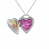 EverWith Always On My Mind Heart Shaped Sterling Silver Memorial Ashes Locket Pink
