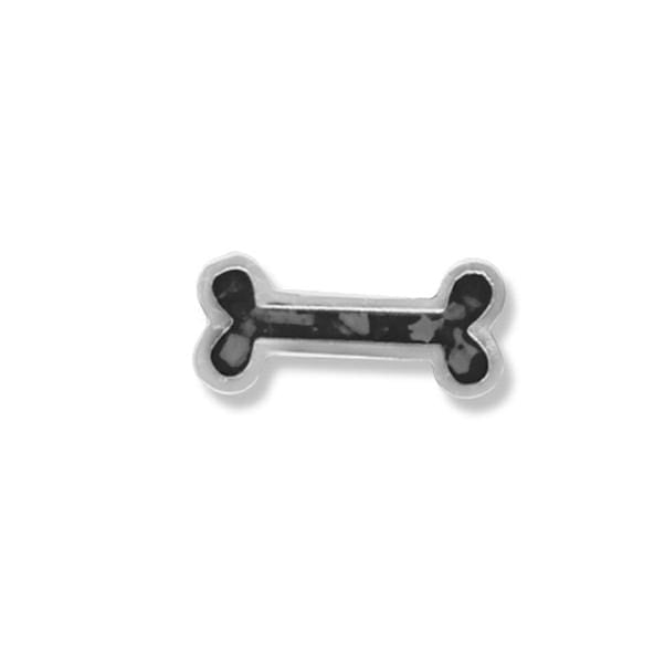 EverWith Large Dog Bone Memorial Ashes Element for Glass Locket Black