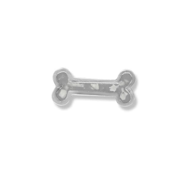EverWith Large Dog Bone Memorial Ashes Element for Glass Locket White