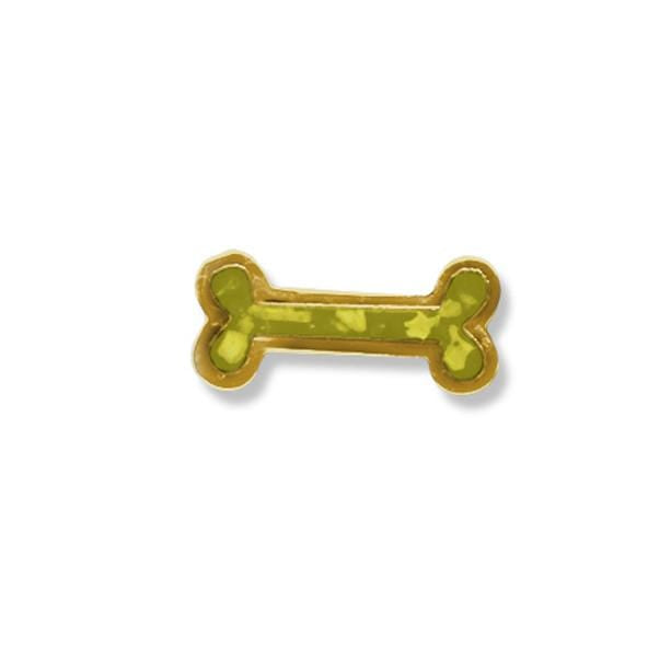 EverWith Large Dog Bone Memorial Ashes Element for Glass Locket 9k Yellow Gold Yellow