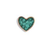 EverWith Large Heart Memorial Ashes Element for Glass Locket 9k Rose Gold Aqua