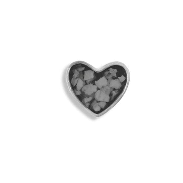EverWith Large Heart Memorial Ashes Element for Glass Locket Black