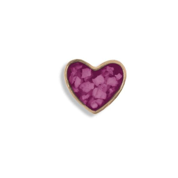 EverWith Large Heart Memorial Ashes Element for Glass Locket 9k Rose Gold Violet