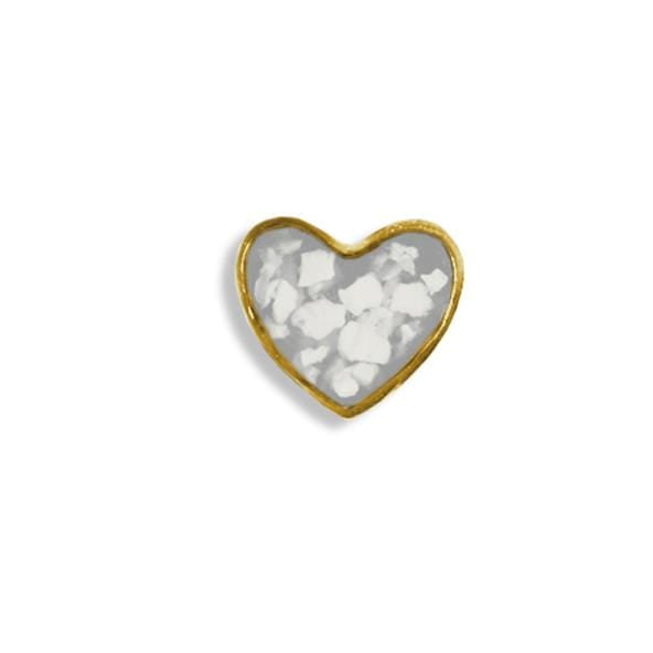 EverWith Large Heart Memorial Ashes Element for Glass Locket White