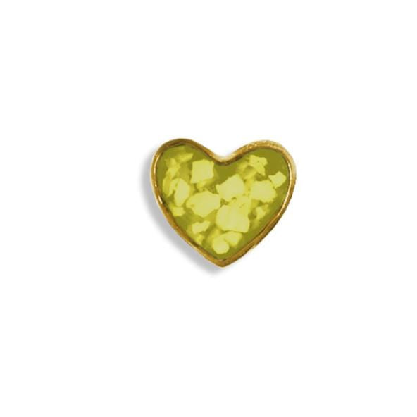 EverWith Large Heart Memorial Ashes Element for Glass Locket 9k Yellow Gold Yellow