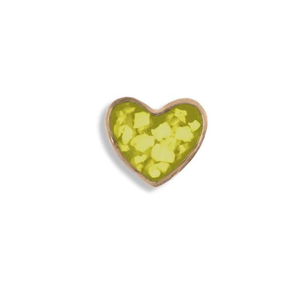 EverWith Large Heart Memorial Ashes Element for Glass Locket 9k Rose Gold Yellow